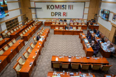 A general view of the House of Representatives Commission III, that oversees legal affairs, meeting room during a confirmation hearing on Wednesday for a Judicial Commission member at the Senayan legislative complex in Central Jakarta.
