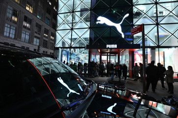 Guests attend the PUMA flagship store on in New York City, US, on March 04, 2023.