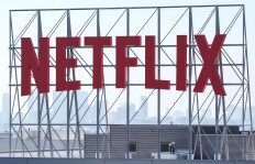 The Netflix logo is displayed above Netflix corporate offices on Oct. 7, 2025, in Los Angeles, California, US.