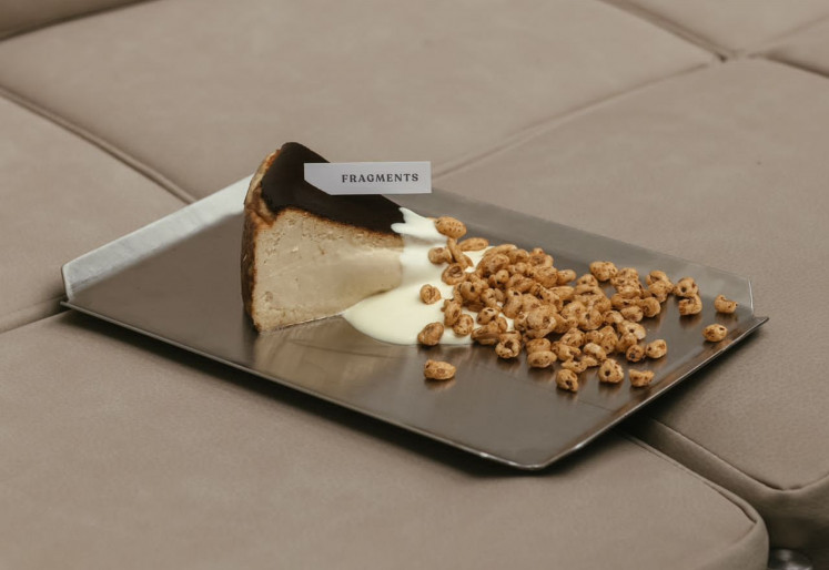 K-crunch classic: One of Fragments’ standout menu items is the 'nurungji' cheesecake, a baked cheese dessert layered with the traditional Korean rice-crisp snack.