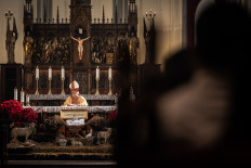Jakarta Archbishop Cardinal Ignatius Suharyo delivers a message on Dec. 25, 2025, during a Pontifical Christmas Mass at the Jakarta Cathedral in Central Jakarta. The Jakarta Cathedral held the 2025 Pontifical Christmas Mass under the theme &ldquo;God Is Present to Save the Family,&rdquo; encouraging the faithful to reflect on the role of families in addressing various social issues in society.