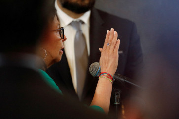 Vice President Delcy Rodriguez is sworn in as Venezuela&rsquo;s interim president at the National Assembly, after the US launched a strike on the country and captured Nicolas Maduro and his wife Cilia Flores, in Caracas, Venezuela, January 5, 2026. 