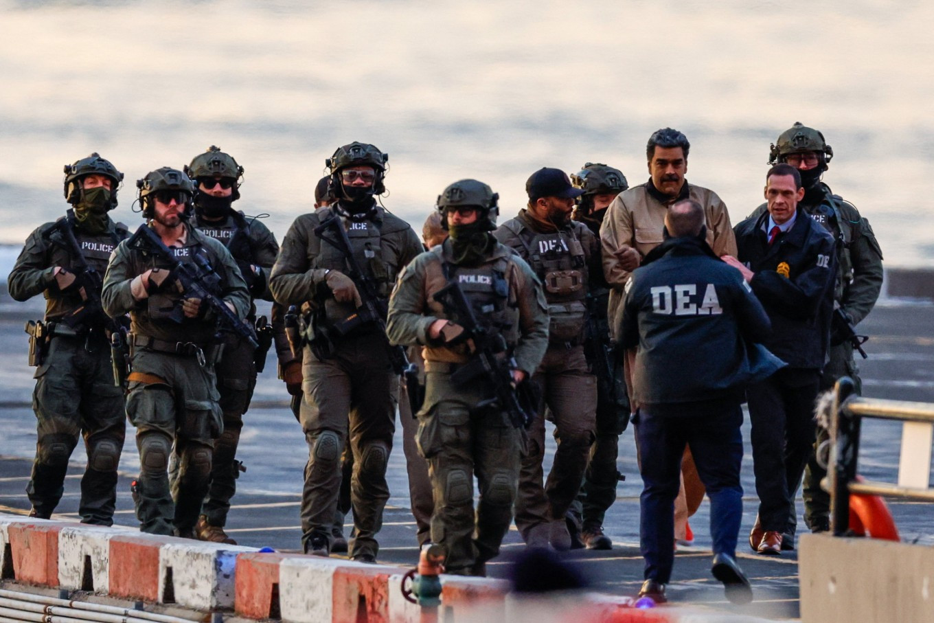 Bold operation: Captured Venezuelan President Nicolas Maduro arrives on Jan. 05, at the Downtown Manhattan Heliport as he heads toward the Daniel Patrick Manhattan United States Courthouse for an initial appearance to face US federal charges including narco-terrorism, conspiracy, drug trafficking, money laundering and others in New York City, the US. 