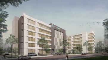 Sinar Mas Land presents Medical Suites, designed with a sustainable building concept, Medical Suites comprises six floors with a total area of over 14,800 square meters, with rental units ranging from 200 to 2,600 square meters. Located in the D-HUB Special Economic Zone, Medical Suites offers various investment opportunities for local and global investors to build businesses in the healthcare sector.