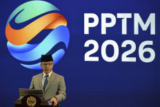 Diplomatic dispatch: Foreign Minister Sugiono delivers his 2026 annual press statement on Jan. 14 at the Foreign Ministry in Jakarta.