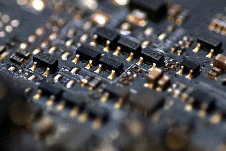 A computer motherboard is seen in this illustration photo taken on Aug. 19, 2025.