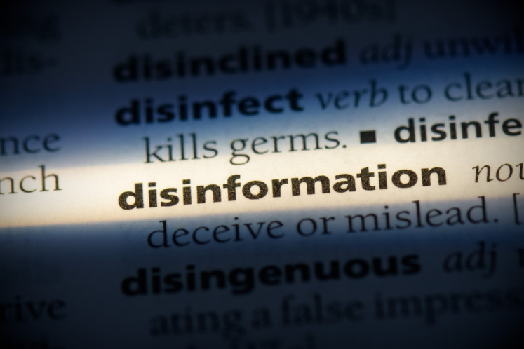 An illustration of a dictionary entry of &ldquo;disinformation&ldquo;