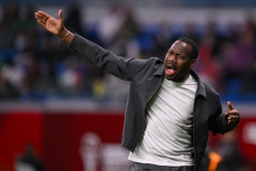 Senegal's head coach Pape Thiaw reacts during the Africa Cup of Nations (CAN) semi-final football match between Senegal and Egypt at the Grand stadium in Tangiers on January 14, 2026. 