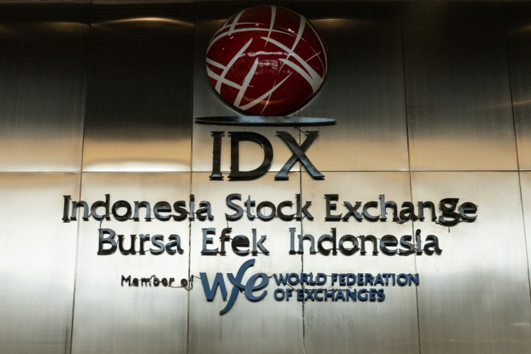 A logo of the Indonesia Stock Exchange (IDX) is seen at the IDX building in Jakarta on Jan. 29, 2026, 
