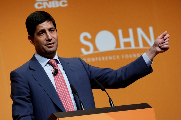 Kevin Warsh, fellow in Economics at the Hoover Institution and lecturer at the Stanford Graduate School of Business, speaks during the Sohn Investment Conference in New York City, the United States, on May 8, 2017.