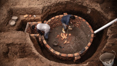 Two villagers in Cibodas village, Lembang district, West Bandung regency, West Java, build a reactor to store cow dung waste that can be used as energy for daily use. The biogas is processed directly by the community. (Image courtesy of Yayasan Rekam Jejak Alam Nusantara)