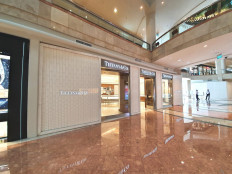 The outlet of American luxury brand Tiffany & Co branch is seen at shopping mall Plaza Senayan in Jakarta. 