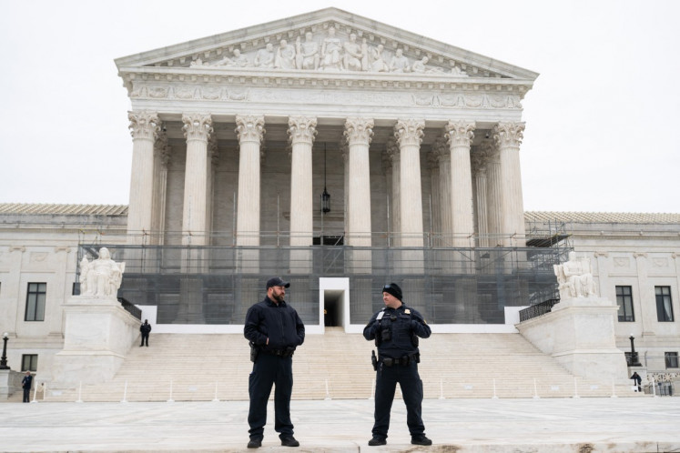 A view of the US Supreme Court in Washington, DC, on January 9, 2026. 