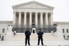 A view of the US Supreme Court in Washington, DC, on January 9, 2026. 