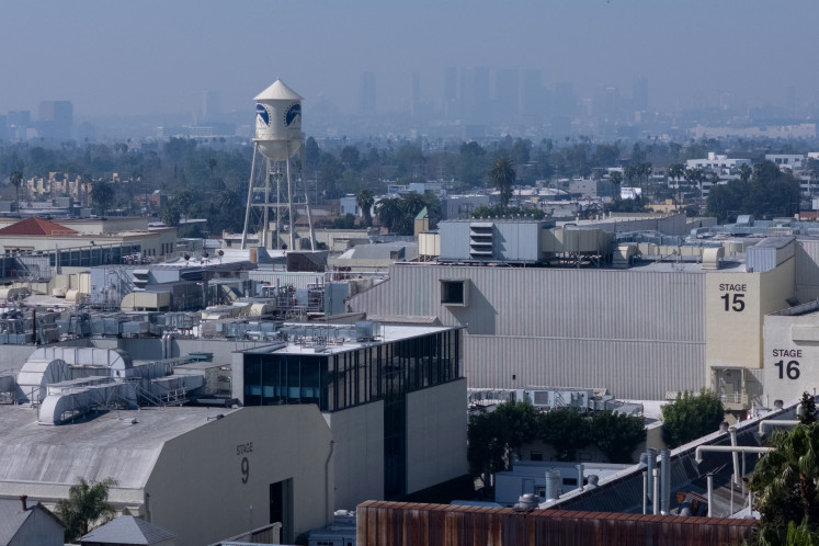 A drone view shows the Paramount studio lot in Hollywood, Los Angeles, California, US, on Feb. 26, 2026.