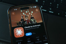 The Claude AI app is seen in the app store on a phone in this illustration taken on Feb. 16 in New York City, the United States.