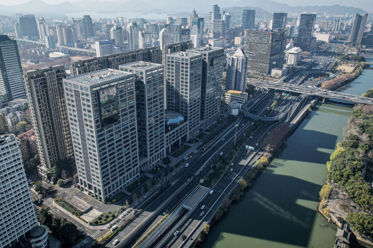 Tech hub: This aerial photograph taken on Jan. 14, 2026 shows the building housing the headquarters of Chinese AI startup DeepSeek in Hangzhou, in China&rsquo;s eastern Zhejiang province.
