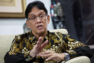 Business as usual: Finance Minister Purbaya Yudhi Sadewa gestures as he speaks during an interview with Reuters in Jakarta on Tuesday, March 3, 2026.