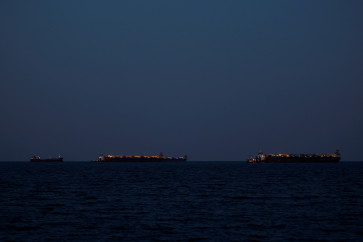 Tankers sit anchored as the traffic is down in the Strait of Hormuz, amid the US-Israeli conflict with Iran, in Muscat, Oman on March 10, 2026.