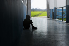 Stock illustration of mental health problems among children.
