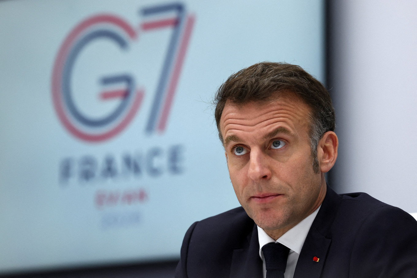 French President Emmanuel Macron chairs a video conference of G7 leaders to discuss the fallout of the war in Iran on the world economy, amid the US-Israeli war on Iran, at the Elysee Palace in Paris, on March 11, 2026.