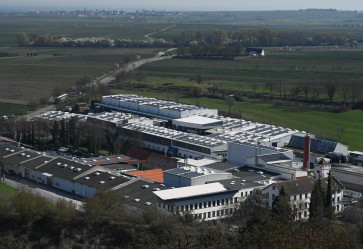 A general view of the building complex of Gechem, a southwestern German company with a history going back 165 years in Kleinkarlbach, some 25 km west of Ludwigshafen, Germany, March 19, 2026. After years battling the fallout from a pandemic, the Ukraine war and then US tariffs, tumult in the Middle East is once again ramping up the cost of key European raw materials.