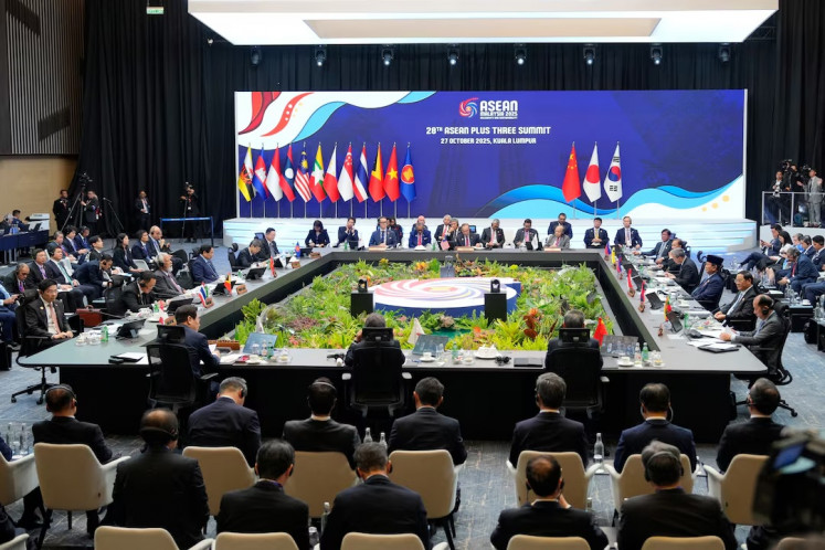 Leaders attend the 28th ASEAN Plus Three Summit on Oct. 27, 2025, in Kuala Lumpur. 