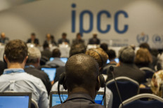 Delegates and experts attend the 45th Intergovernmental Panel on Climate Change (IPCC) opening ceremony in Guadalajara, Mexico on March 28, 2017.