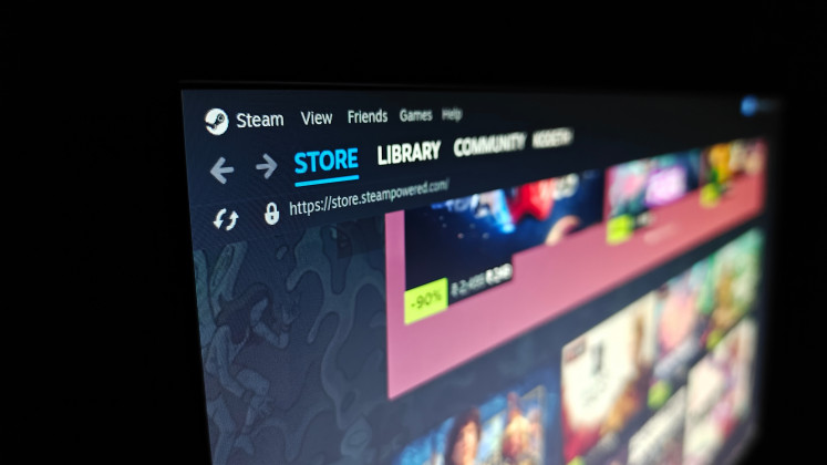 Illustration of digital game distribution service Steam.