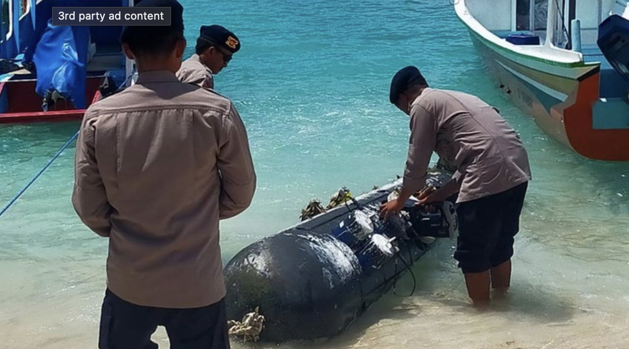 A 3.7-metre-long and 65-centimetre-wide object was found on April 5, 2026 off  Gili Trawangan, West Nusa Tenggara.