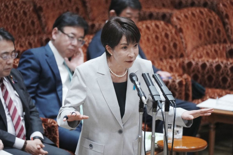 Budget talk: Japan's first-ever female prime minister, Sanae Takaichi, answers questions about the situation in the Middle East on April 7, 2026 during a budget committee session of the House of Councillors at Parliament in Tokyo.