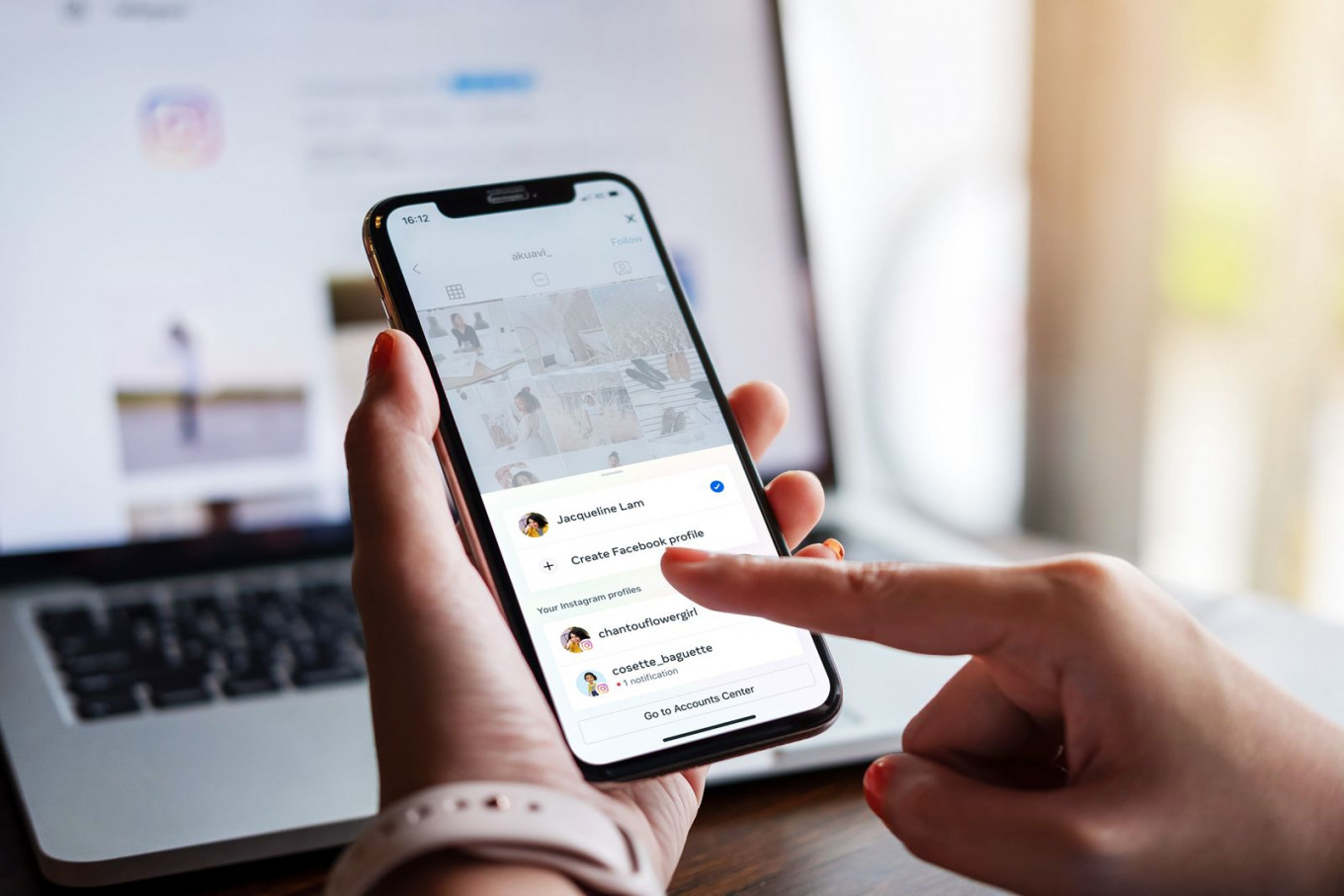 Stock illustration of social media use