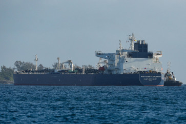 The Russian-flagged oil tanker Anatoly Kolodkin maneuvers on March 31, 2026, in Matanzas Bay, Cuba, whose economy has ground to a halt under a de facto oil blockade imposed by the United States, resulting in an energy crisis that has led to strict gasoline rationing and a series of blackouts across the country.