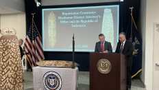 Headed home: Winanto Adi (right), Indonesia&rsquo;s consul general in New York, and Col. (ret) Matthew Bogdanos, chief of New York&rsquo;s Antiquities Trafficking Unit, sign an agreement on the repatriation of black-marketed cultural objects on June 17, 2025, at the Manhattan District Attorney&rsquo;s Office in New York, the United States.