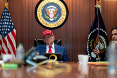 United States President Donald Trump holds a meeting in the Situation Room at the White House in Washington, D.C., the US on June 21, 2025.