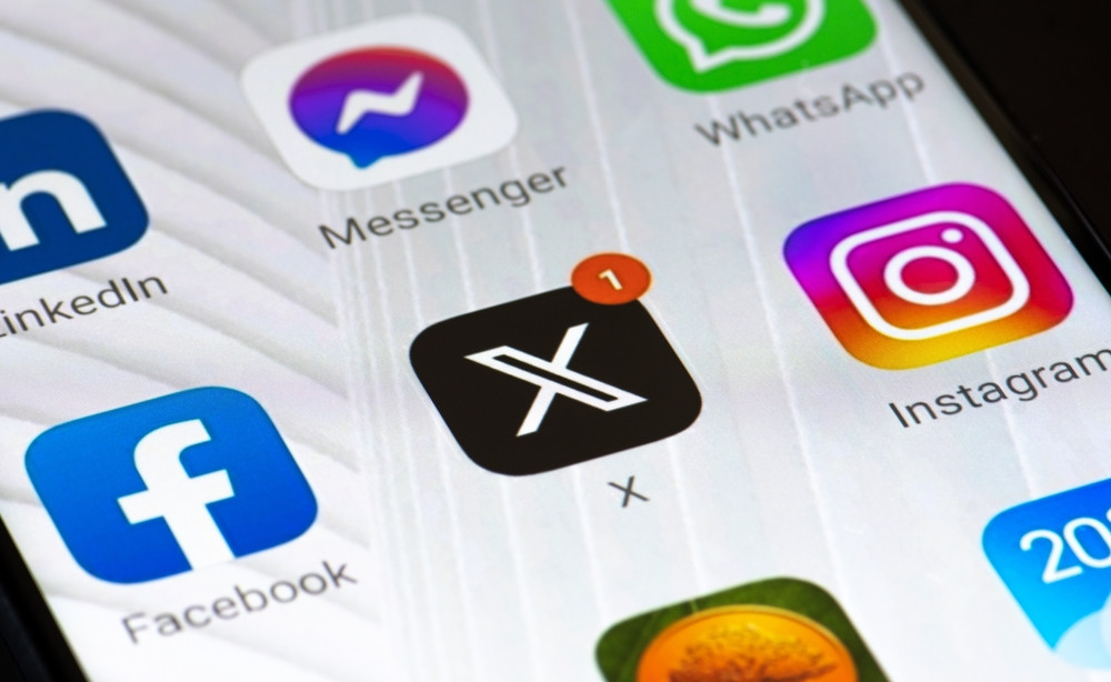 An illustration of social media app icons on a smartphone