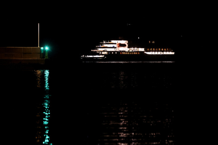 The cruise ship MV Hondius arrives at the port of Granadilla de Abona after being affected by a hantavirus outbreak, in Tenerife, Spain on May 10, 2026.