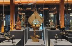 Light through time: A look of "Pendar", a permanent exhibition at the National Museum of Indonesia in Central Jakarta, is pictured on May 13, 2026, showcasing intricately carved oil lamps, chandeliers and lanterns spanning centuries of Indonesian history.