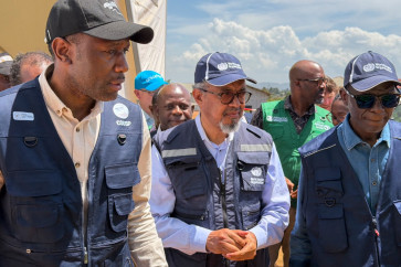 World Health Organization Director-General Tedros Adhanom Ghebreyesus arrives in Bunia, in the eastern Democratic Republic of the Congo, on May 30, 2026. The WHO's director general had earlier announced he was coming to Bunia, capital of Ituri province, to &ldquo;help&ldquo; and &ldquo;listen to&ldquo; the people facing the worst of the outbreak.