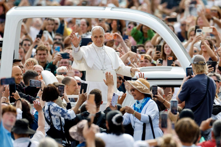 Good shepherd: Pope Leo XIV arrives on June 3, 2026 for the weekly general audience in St. Peter's Square at the Vatican.
 
