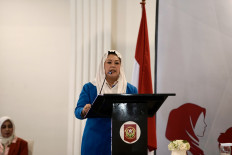 Yenny Wahid, the daughter of late president Abdurrahman &ldquo;Gus Dur&rdquo; Wahid, speaks on June 3, 2026, during an extraordinary congress of the women's group Indonesian Women's Congress (Kowani) in Jakarta. Yenny was elected Kowani&rsquo;s new chairperson in the congress.