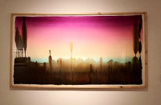 Dawn portal: Manuel Rodriguez&rsquo;s watercolor painting Bilbao, 6 de junio 2023, 12:00-15:15h is displayed on June 4 at the Panor&aacute;mica exhibition at the National Gallery of Indonesia in Central Jakarta.