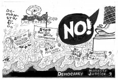 Student demonstration cartoon