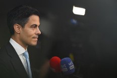 Netherlands' Prime Minister Rob Jetten gives a statement upon arriving to attend the European Union Summit at the EU headquarters in Brussels, on June 19, 2026.