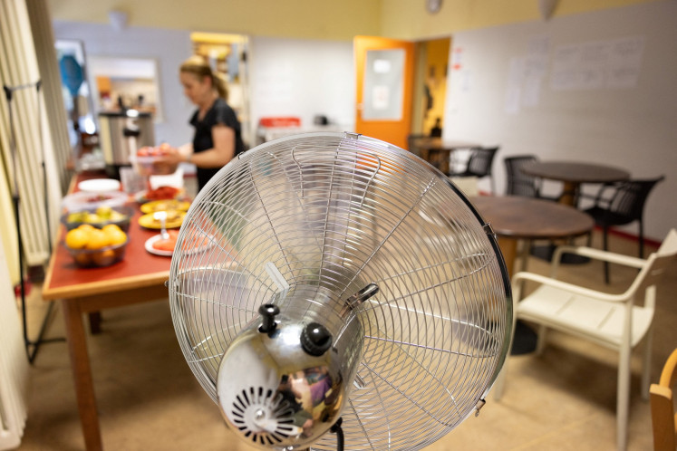 The heat relief service IB Berlin-Brandenburg provides a cold room with food and cold drinks to homeless people during the ongoing heatwave in Berlin, Germany, on June 26, 2026.