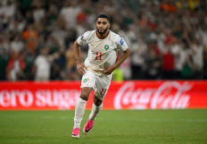 Morocco's midfielder #11 Ismael Saibari celebrates after scoring his penalty in the shootout during the 2026 World Cup round of 32 football match between the Netherlands and Morocco at the Monterrey Stadium in Guadalupe on June 29, 2026. 