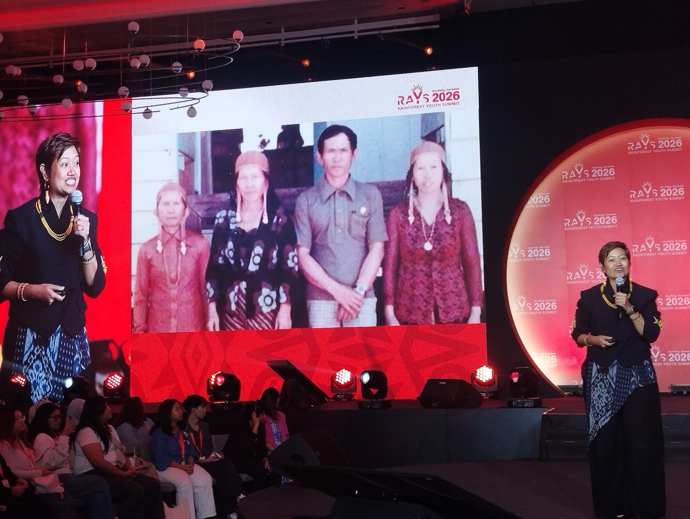 Indigenous perspective: Award-winning filmmaker Sarah Lois Dorai, who is of Kelabit indigenous descent, speaks during the Rainforest Youth Summit (RAYS) in Kuching, Sarawak, Malaysia, on June 24, 2026. Sarah was among the summit's featured speakers.