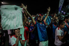 Supporters of Cape Verde&rsquo;s national football team celebrate Cape Verde&rsquo;s second goal during the FIFA World Cup 2026 round of 32 football match between Argentina and Cape Verde in Praia on July 3, 2026.