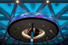 An electronic board displays stock prices at the Indonesia Stock Exchange (IDX) in Jakarta on Jan. 29, 2026.