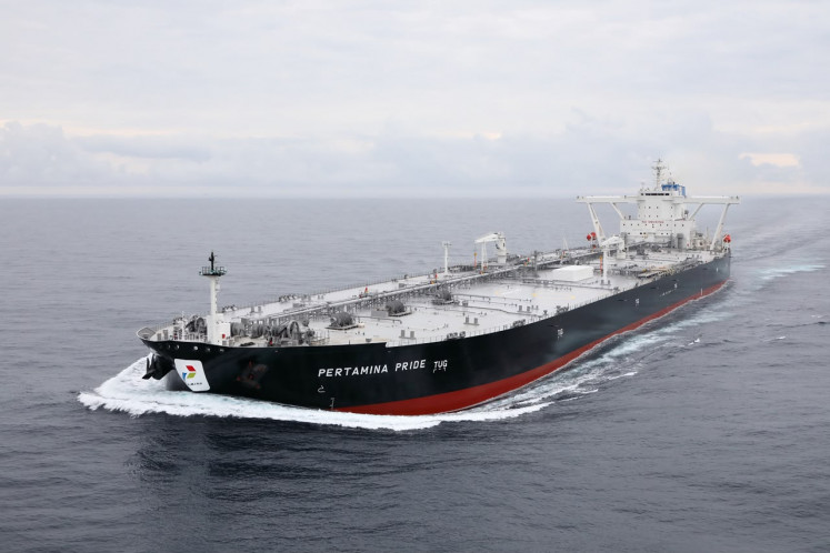 The Pertamina Pride vessel sails in this undated photo released by Pertamina.